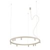 Geometryczna Lampa wisząca FOURTY ROUND LED XI Nowodvorski 12287 Nowoczesny żyrandol minimalistyczny Beżowy